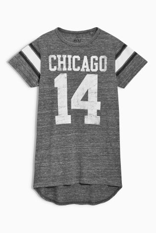 Grey Chicago Print T-Shirt (3-16yrs)